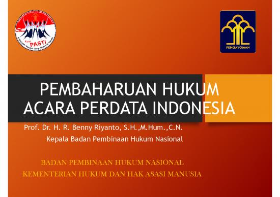 picture_File - Hukum Perdata Id 22147 | Materi Diskusi Publik Prof Dr H R Benny Riyanto Sh Mhum Cn Pembaruan Hukum Acara Perdata Indonesia