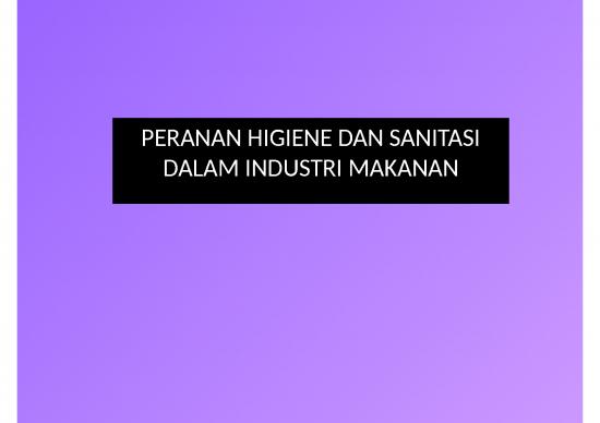 picture Presentasi Usaha Ppt 21630 | Peranan Higiene Dan Sanitasi Dalam Industri Makanan