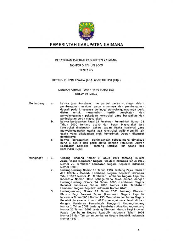 picture_Presentasi Usaha 21534 | Perda N5 Tahun 2009 Tentang Retribusi Izin Usaha Jasa Konstruksi Iujk