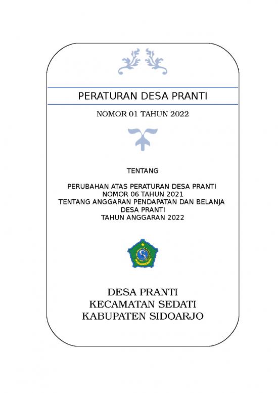 picture Contoh Rancangan Anggaran 21333 | Perdes Perubahan Apbde2022