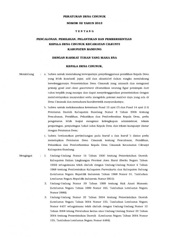 picture Pilkades - Pemilihan Kepala Desa Id 21346 | Perdes Pilkades Cinunuk