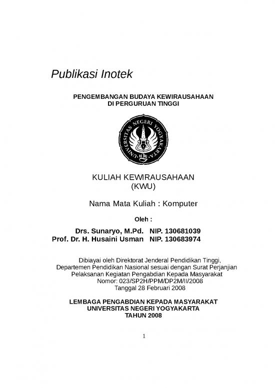 picture Kreatifitas Mahasiswa - Laporan Kewirausahaan Id 23250 | Publikasi Inotedoc