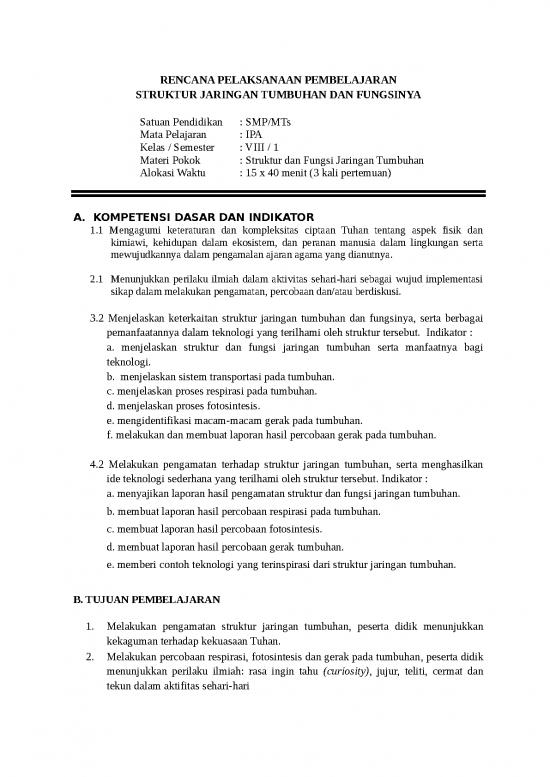 picture Laporan Doc 22713 | Rpp Viii Bab 2 Struktur Dan Fungsi Jaringan Tumbuhan