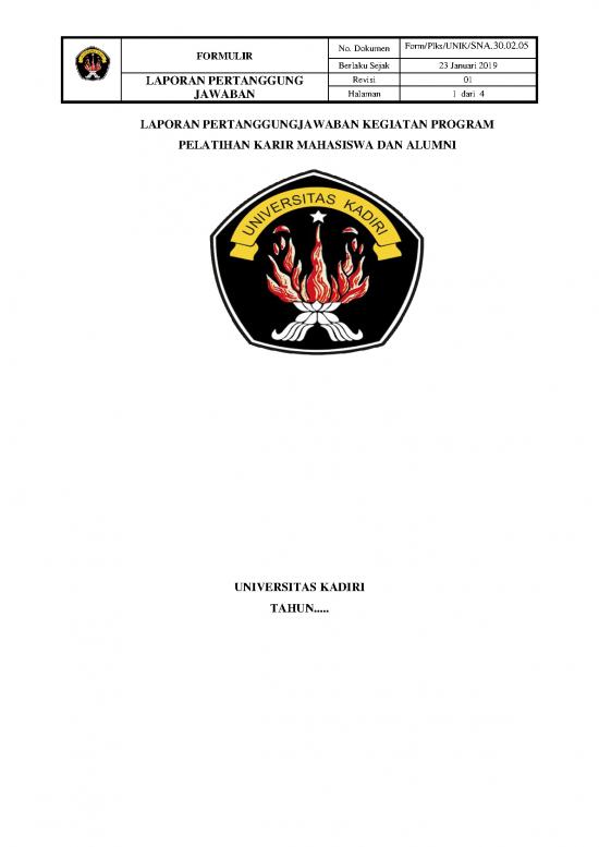 picture Laporan Pdf 23045 | Sn05 Formulir Laporan Pertaggungjawaban Pelatihan Karir Mahasiswa Dan Alumni