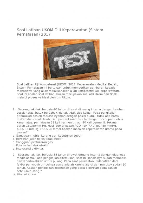 picture Contoh Pengkajian Keperawatan 21723 | Soal Latihan Ukom Diii Keperawatan