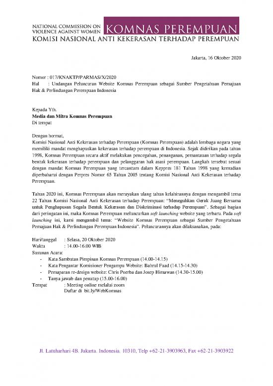 picture_Surat Undangan Peluncuran Website Komnas Perempuan (selasa, 20 Oktober 2020, 00 00)