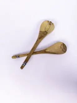 A set of beaded cooking spoons