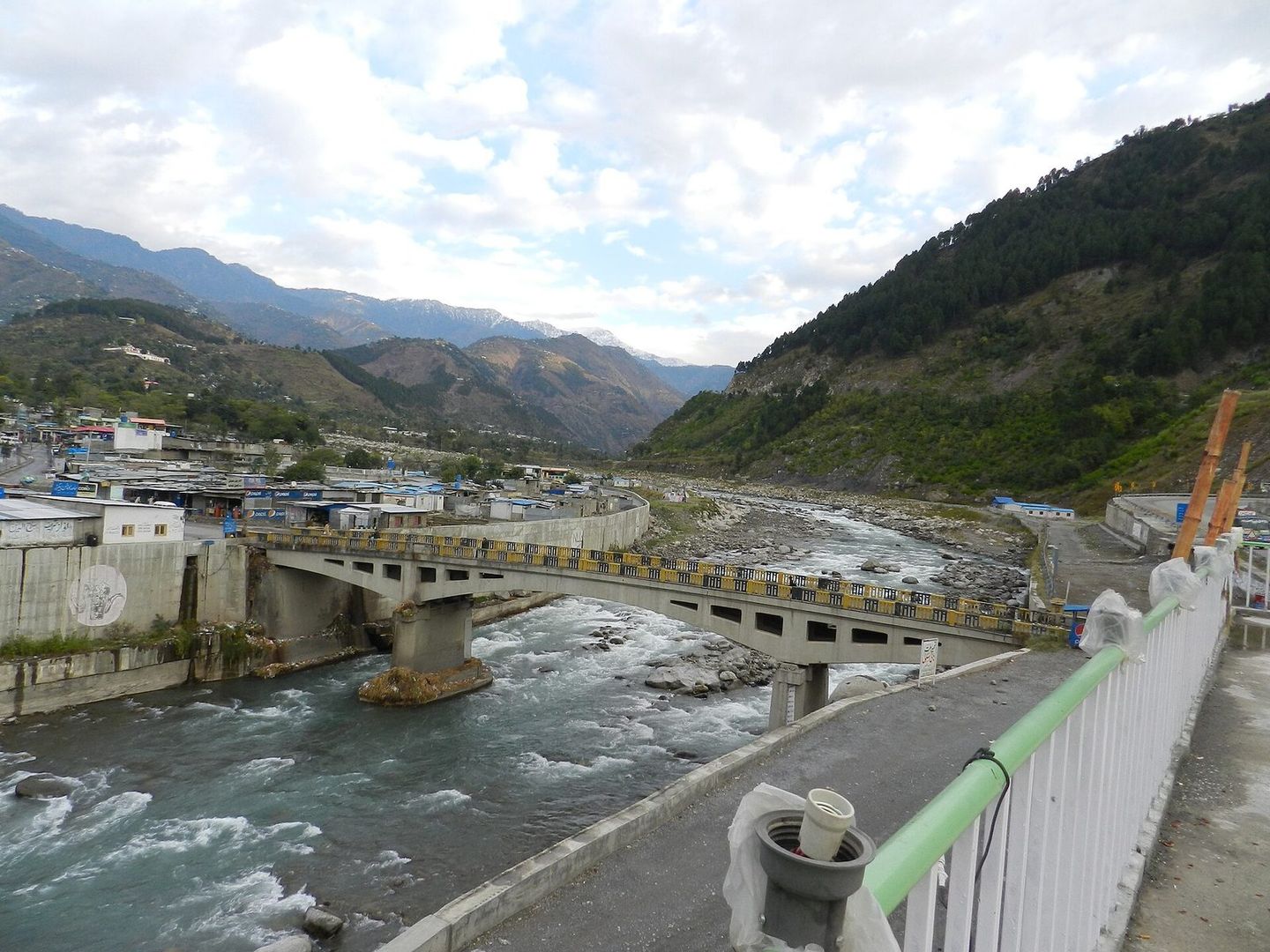 A bridge over the Kunhar River at Garlot, Balakot