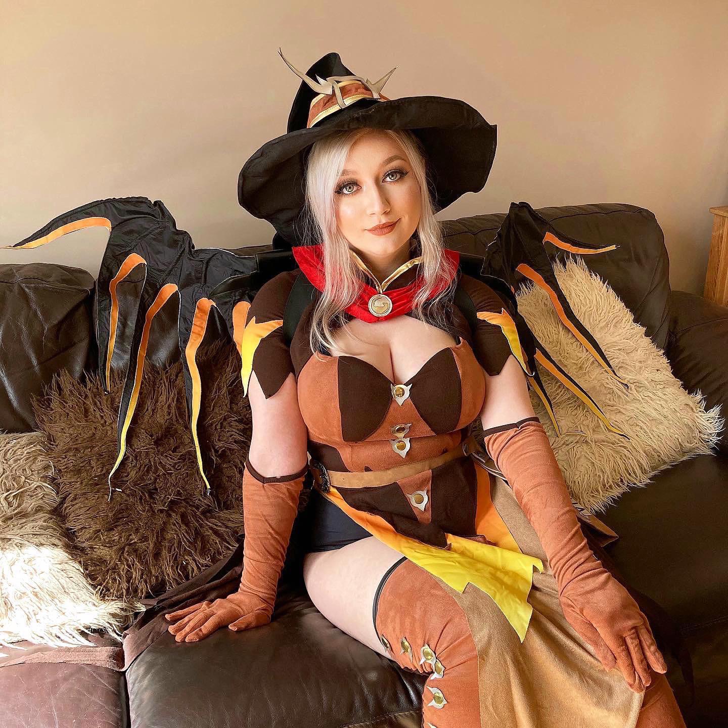 Witch Costume Porn - View Witch Mercy Cosplay from Overwatch (self) during Lockdown so enjoy my  living room lol for free | Simply-Cosplay