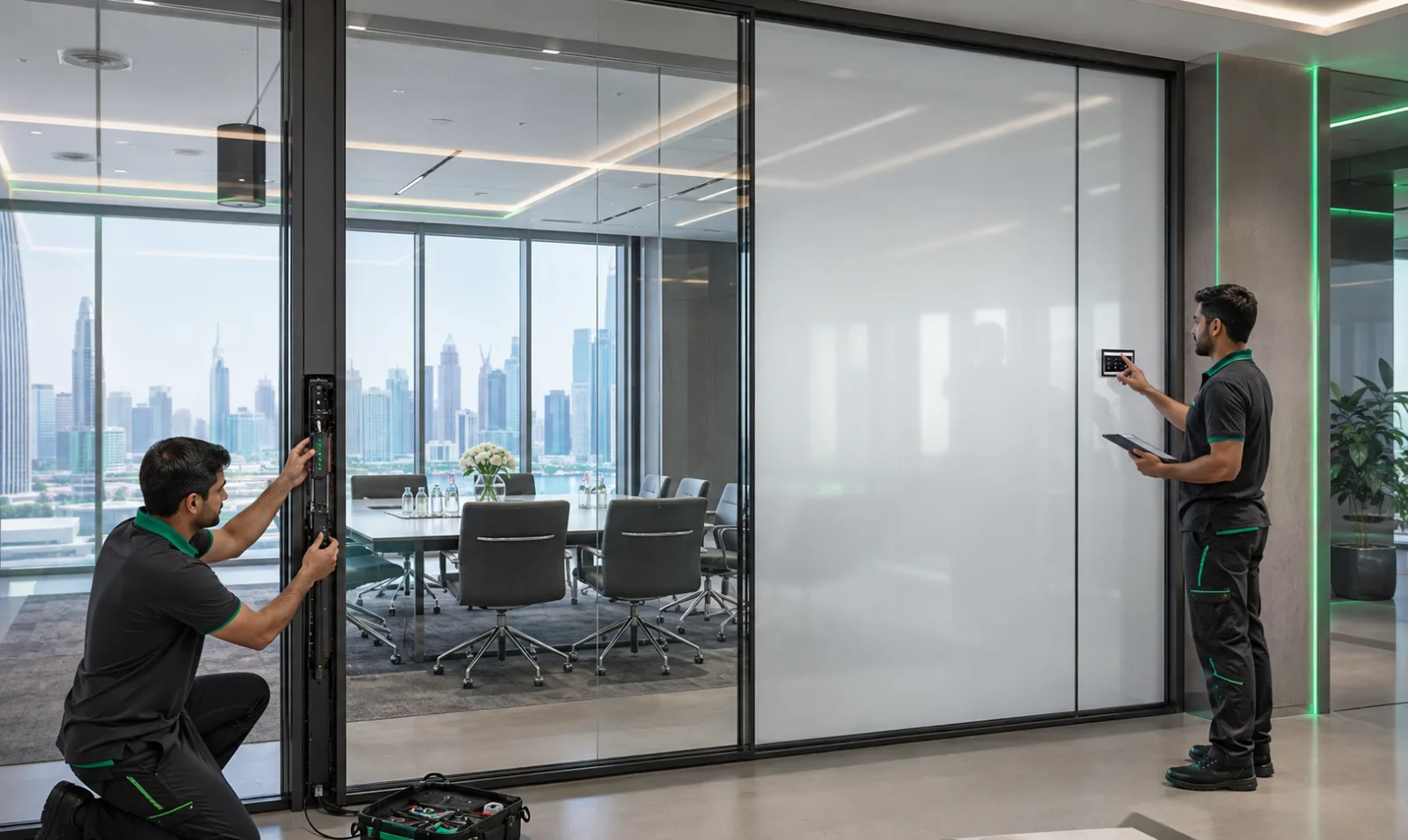 Smart/Switchable Glass Installation