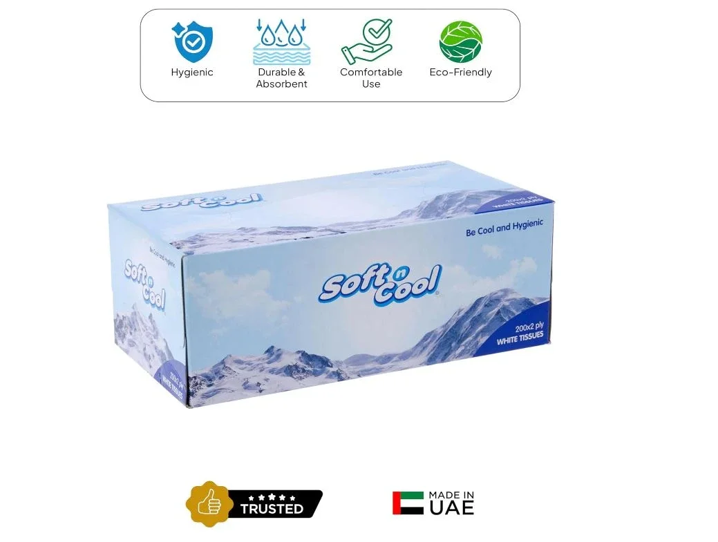Soft N Cool Tissue 200 Sheets 2-Ply 30 Boxes