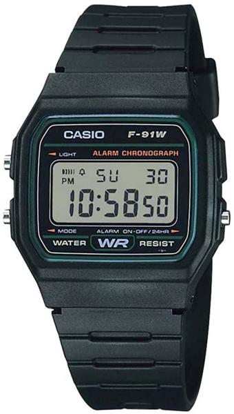 Orë dore Casio për meshkuj F-91W-3DG