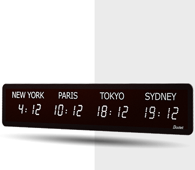 Indoor LED clock - World Style