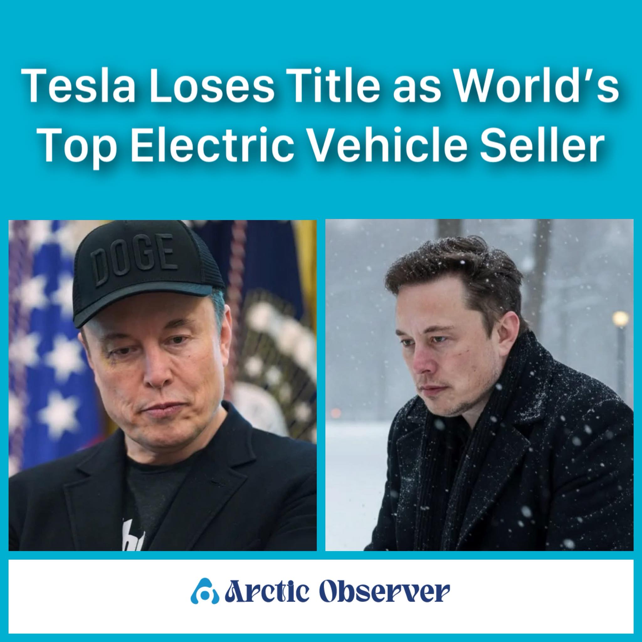 Tesla has lost its position as the world’s bestselling electric vehicle maker after another challenging year.