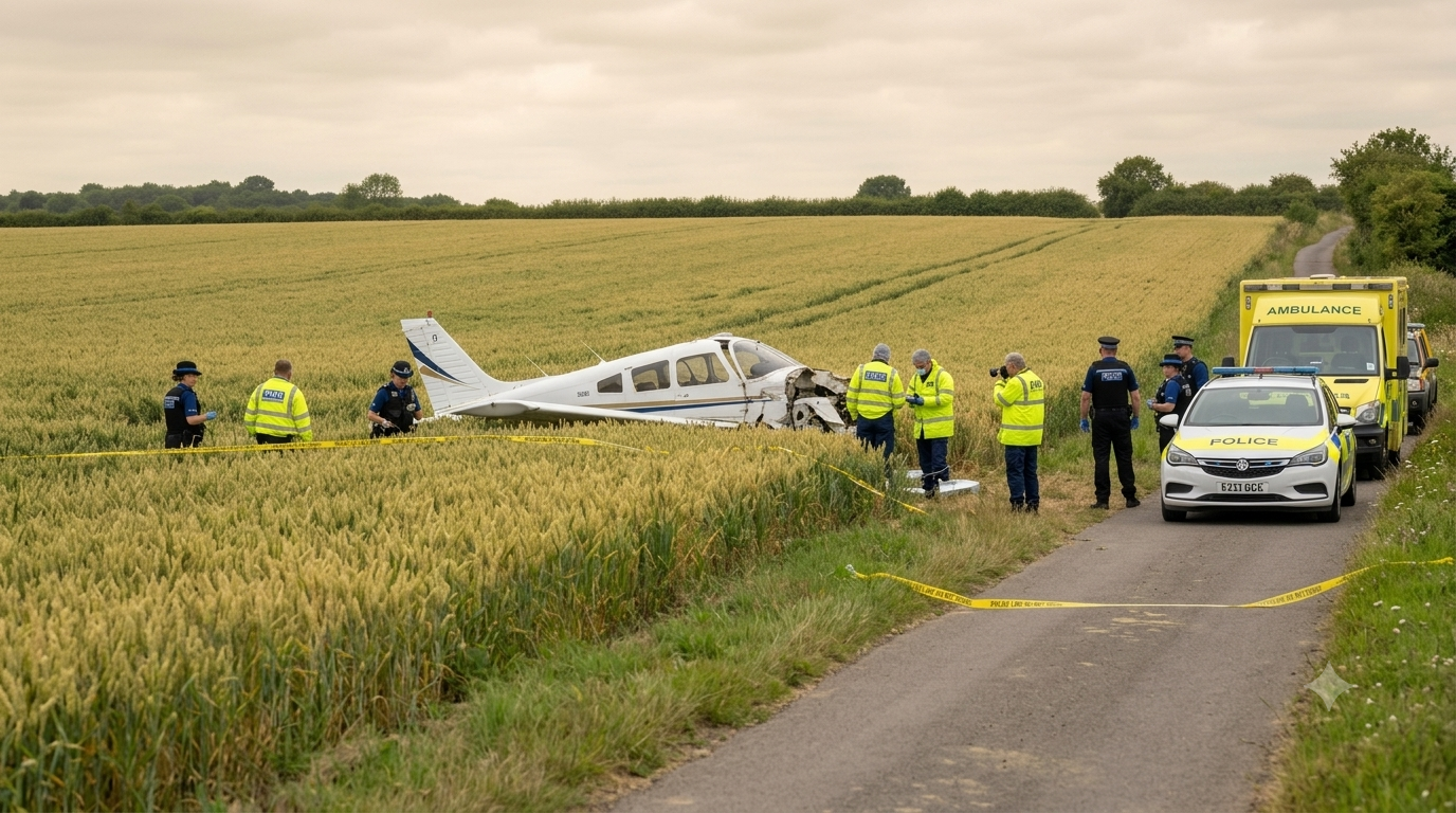 Two Dead After Light Aircraft Crashes in Essex Field During Trial Flight