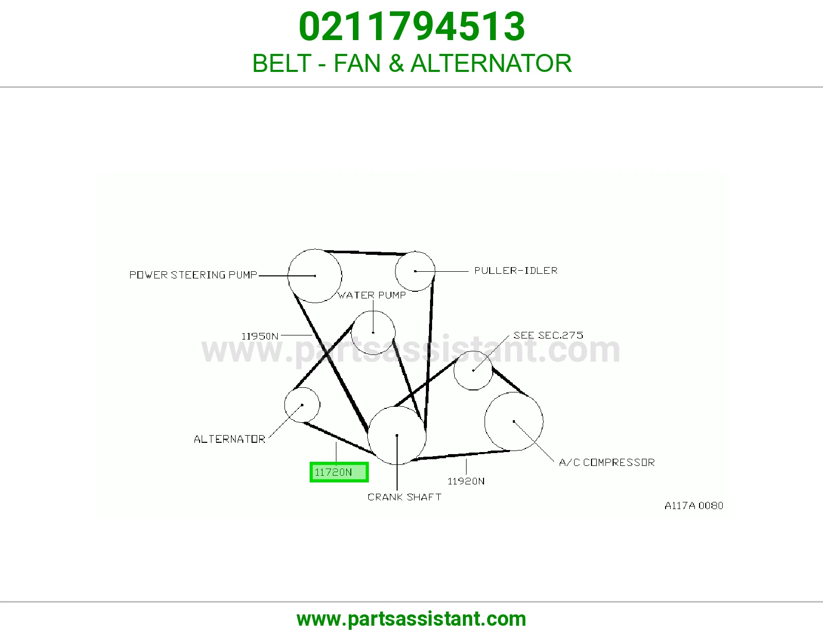 سير مروحه مكينه و دينمو 0211794513