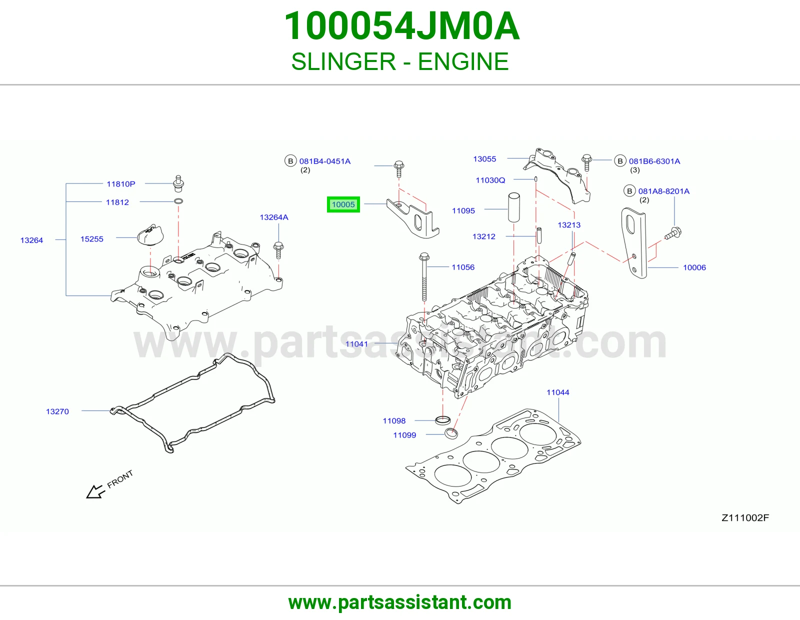 شنكل رفع مكينة 100054JM0A