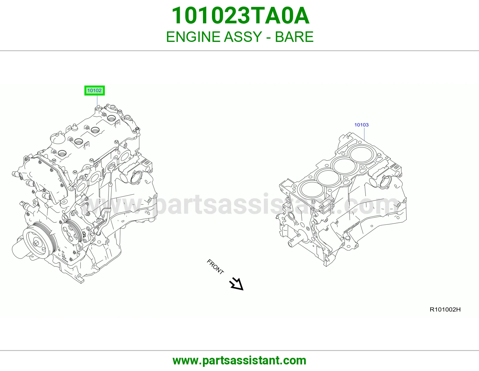 ENGINE ASSY - BARE 101023TA0A