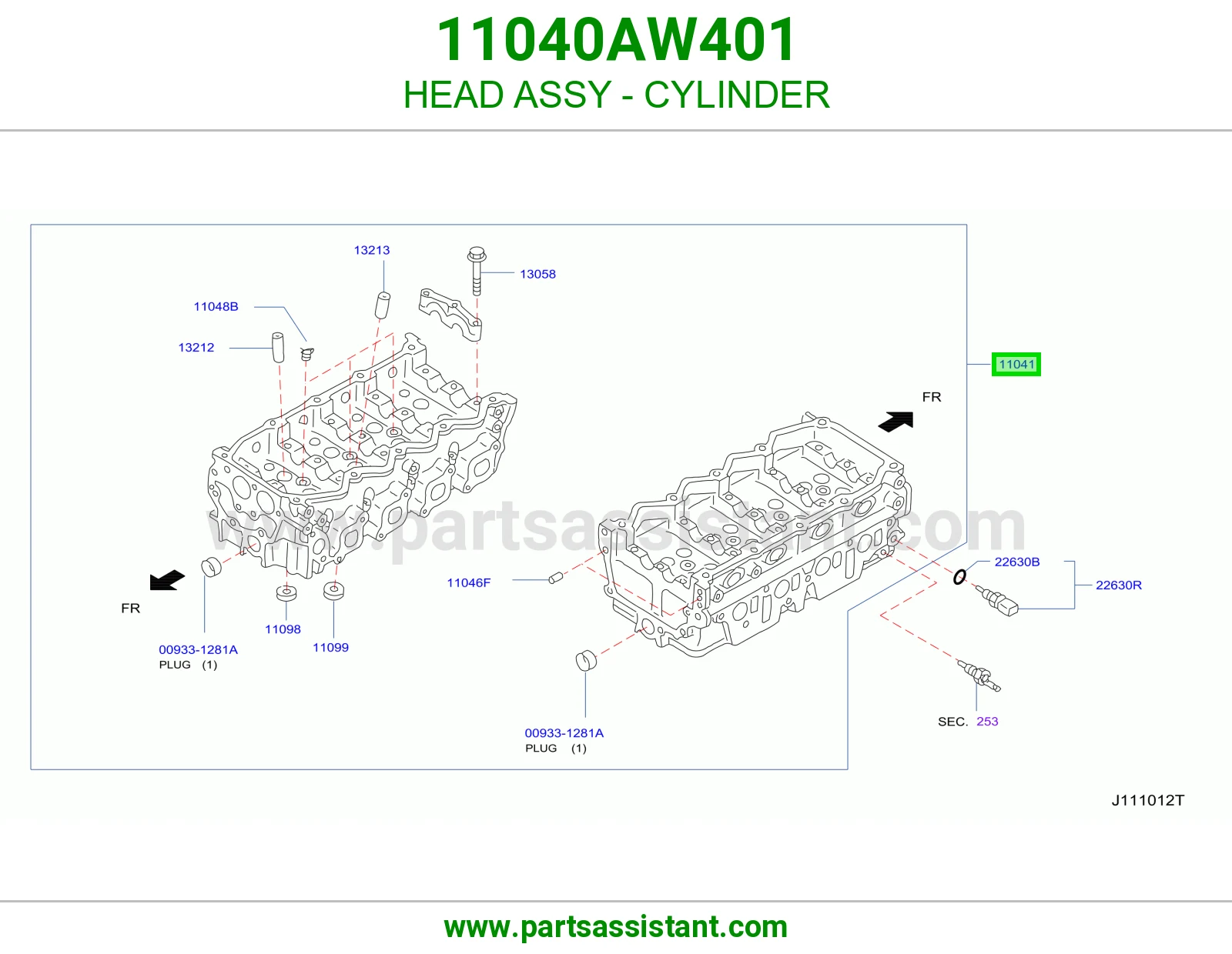 راس مكينه 11040AW401