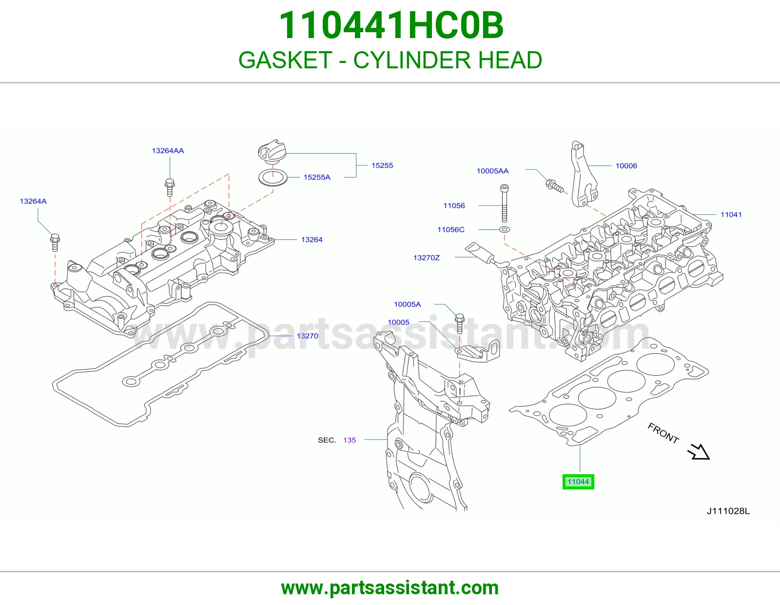 وجه راس مكينه 110441HC0B