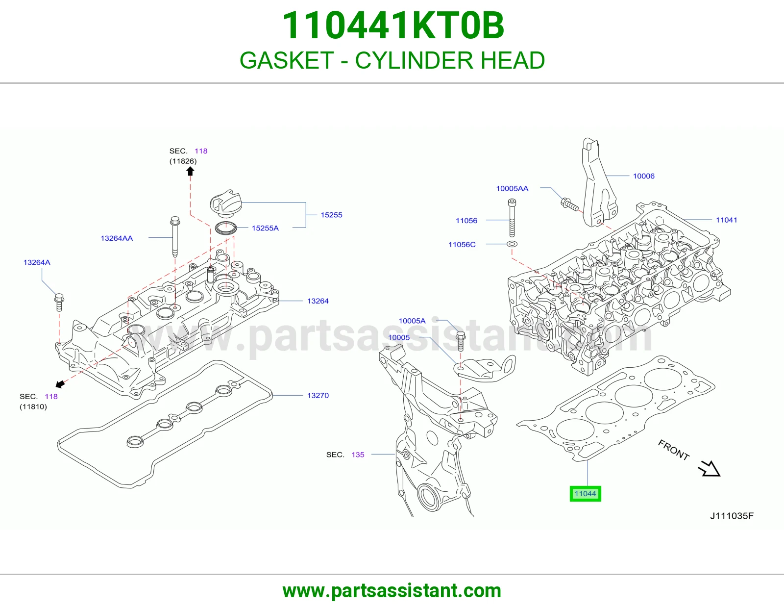 وجه راس مكينه 110441KT0B