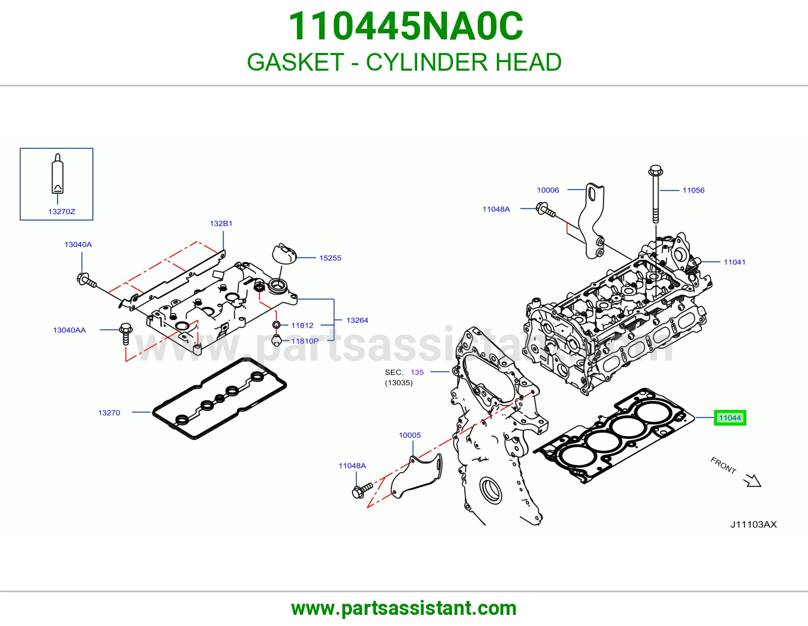 وجه راس مكينه 110445NA0C