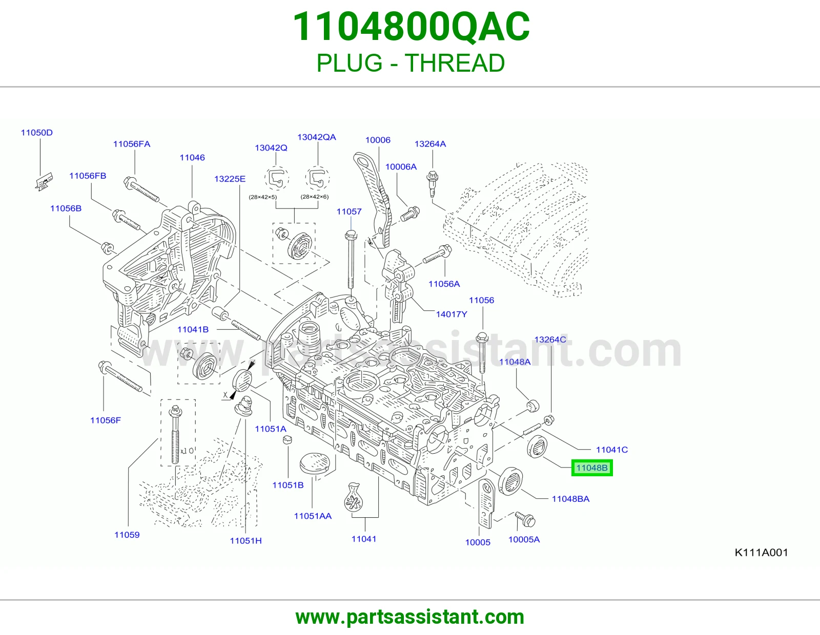 سدادة سن 1104800QAC