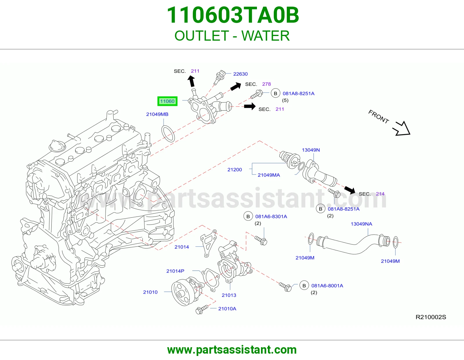 كوع ماء فوق 110603TA0B