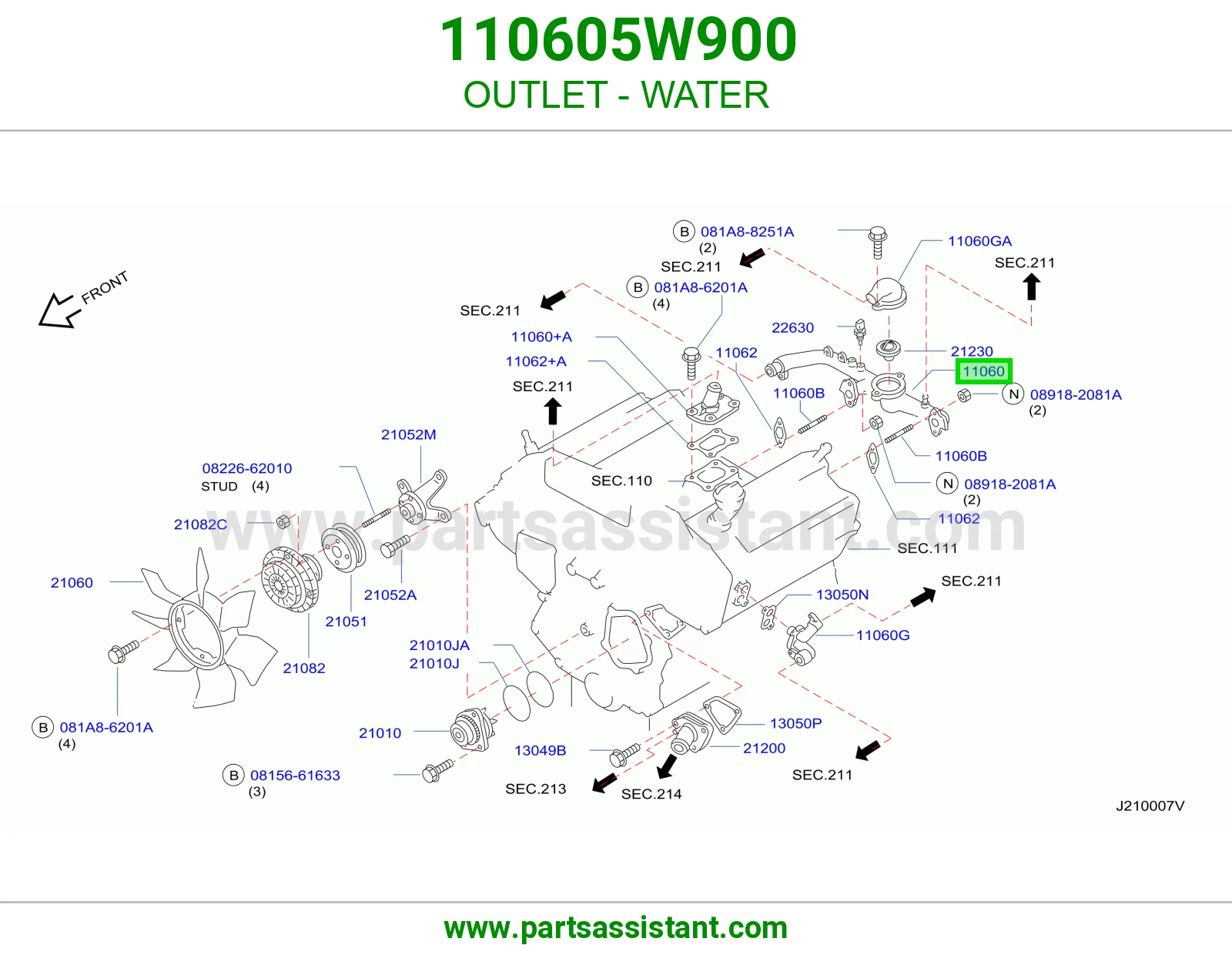 كوع ماء فوق 110605W900