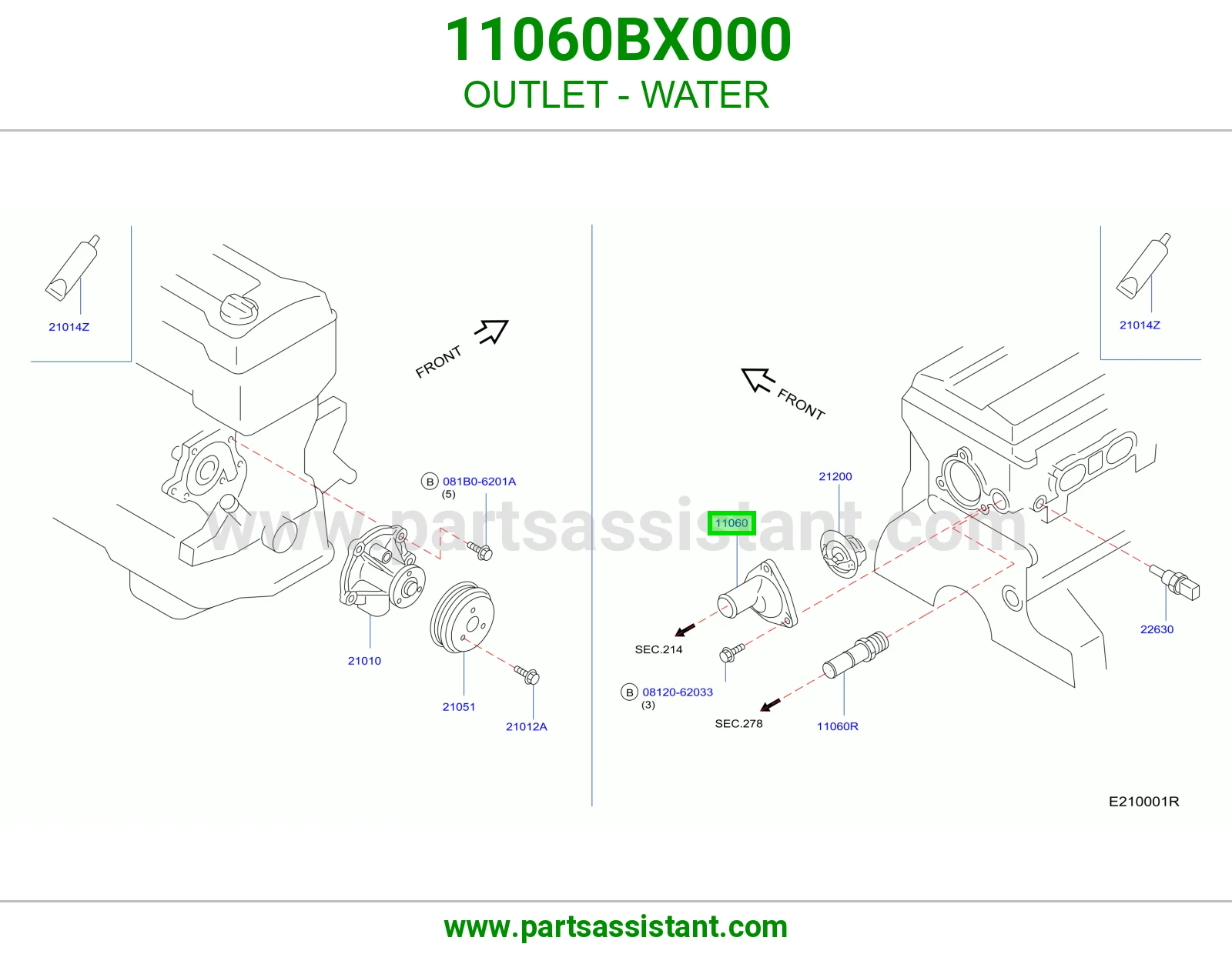 كوع ماء فوق 11060BX000
