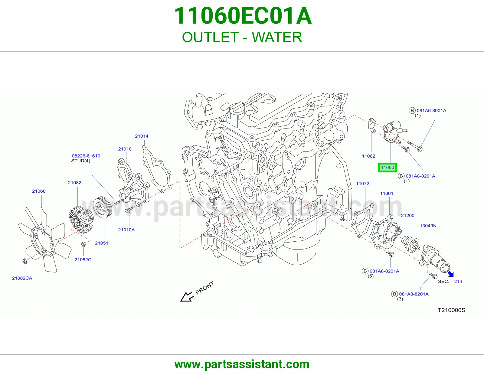 كوع ماء فوق 11060EC01A