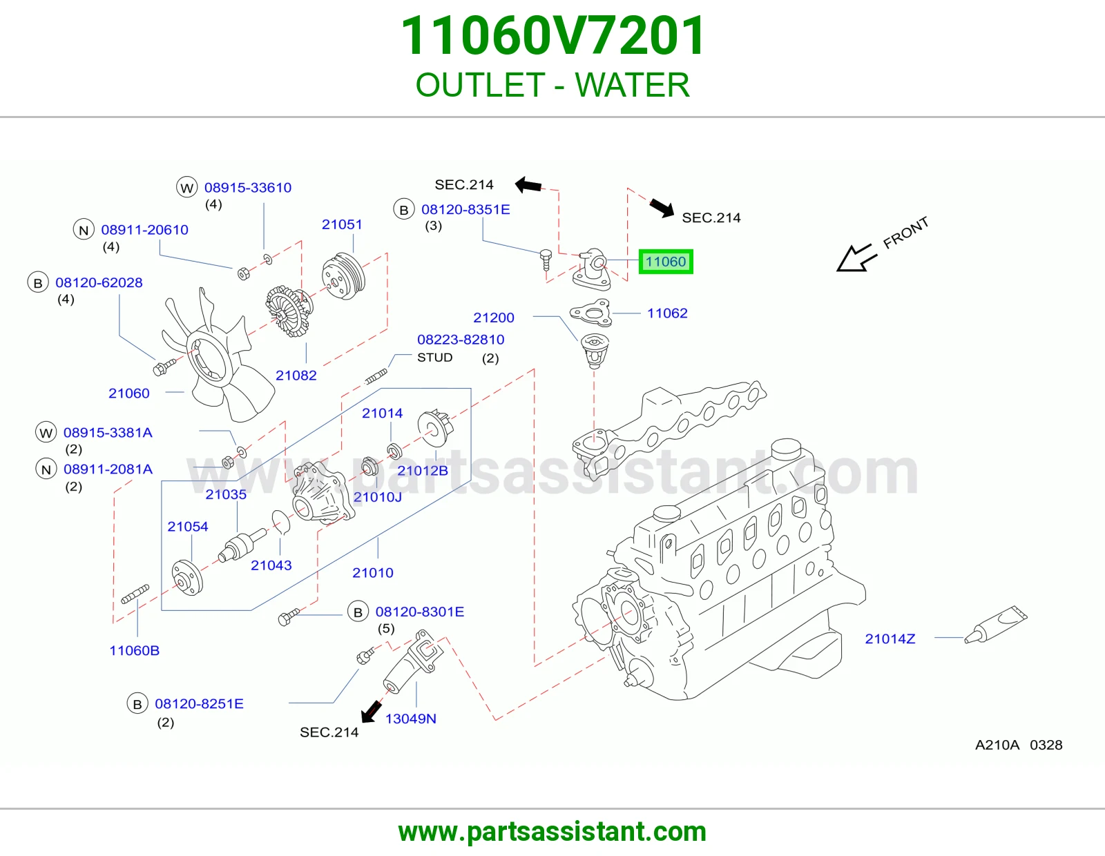 كوع ماء فوق 11060V7201