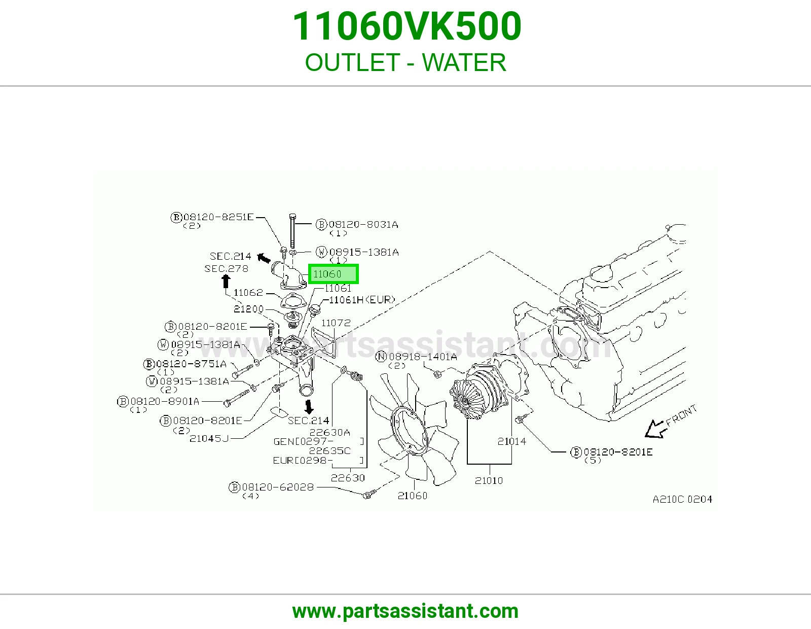 كوع ماء فوق 11060VK500