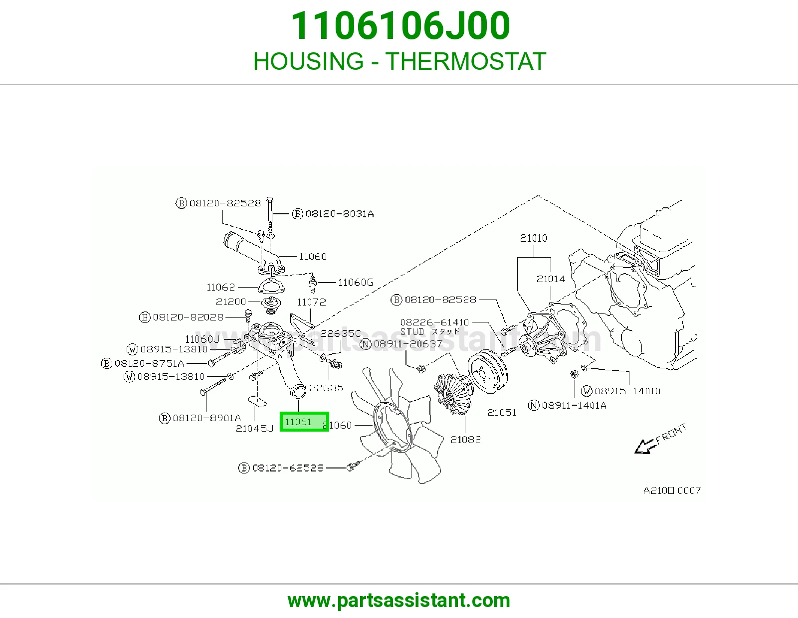 HOUSING - THERMOSTAT 1106106J00