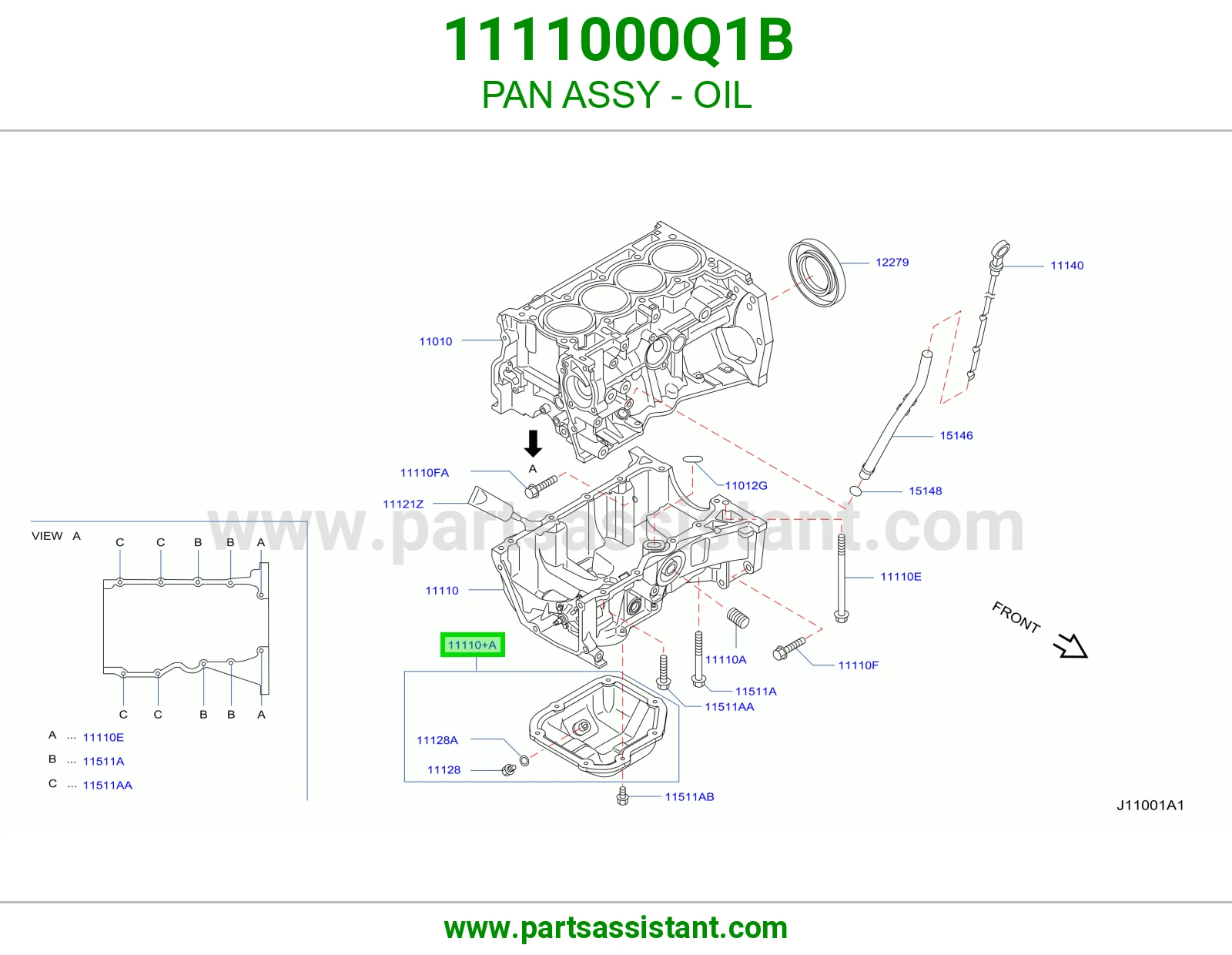 كرتير زيت مكينه المنيوم 1111000Q1B
