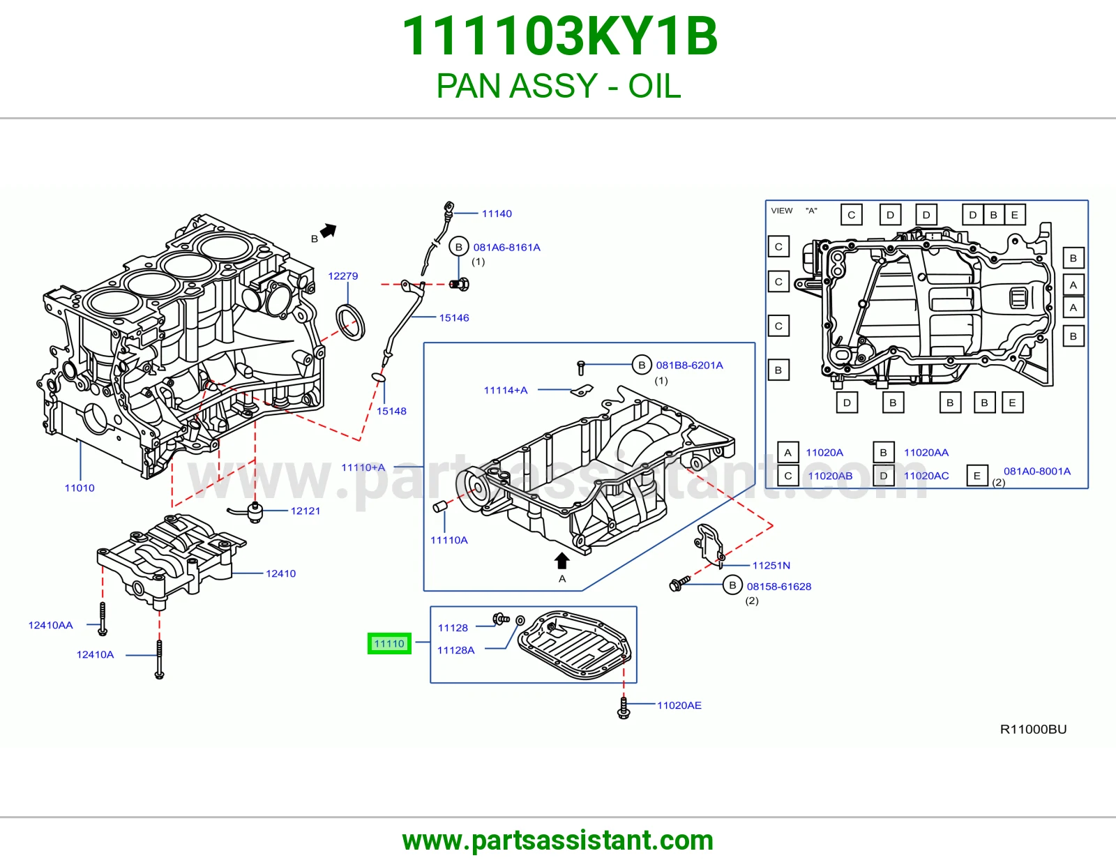 كرتير زيت مكينه تحت 111103KY1B