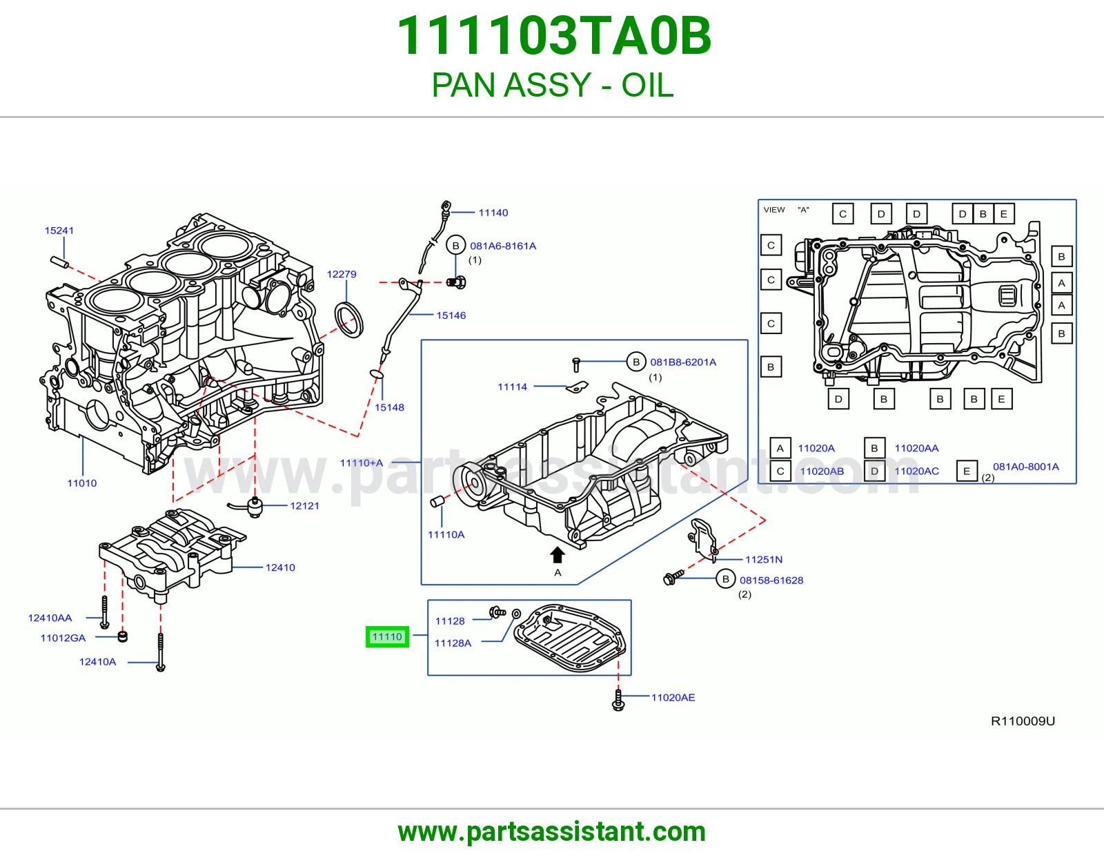 كرتير زيت مكينه تحت 111103TA0B