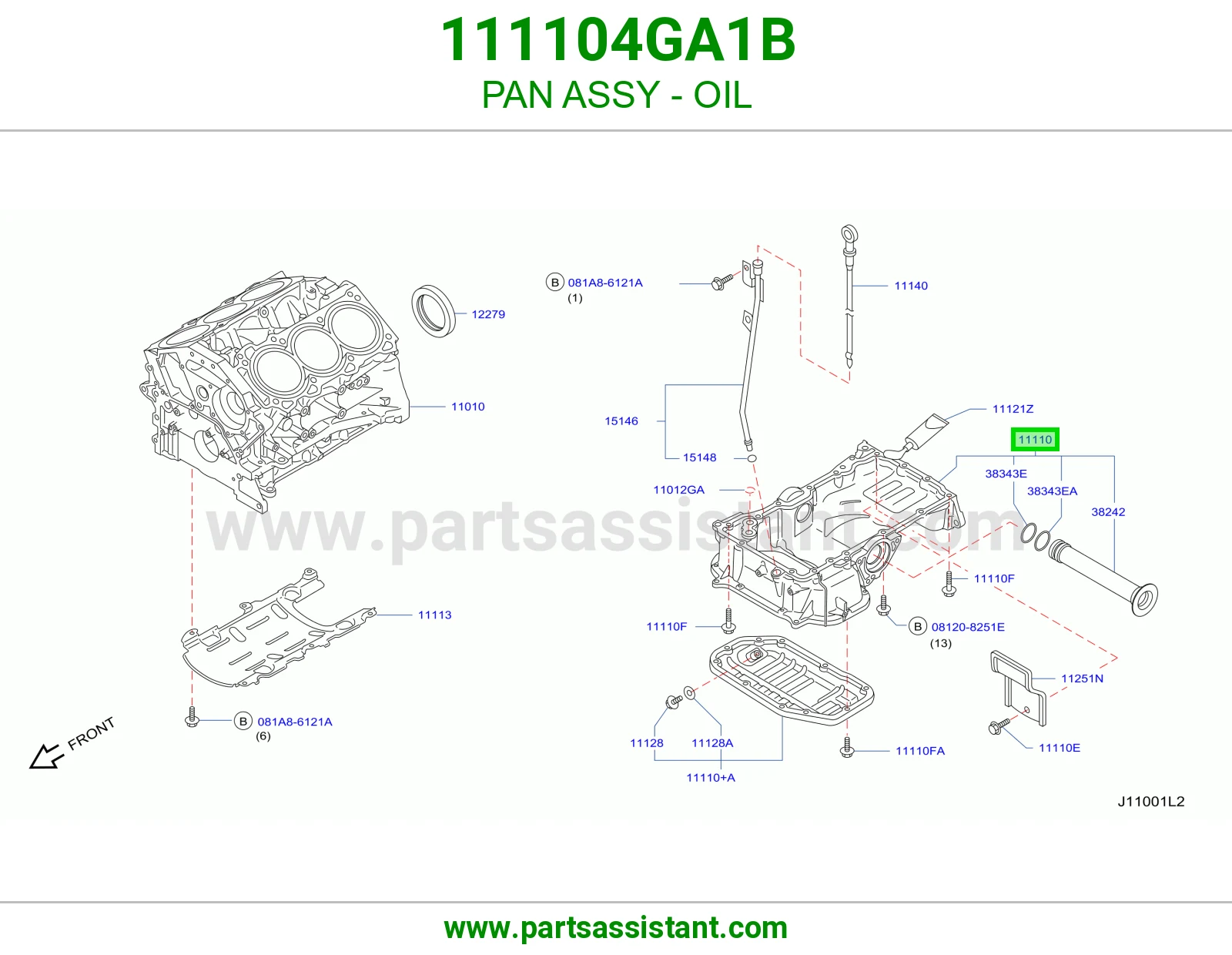 كرتير زيت مكينه تحت 111104GA1B
