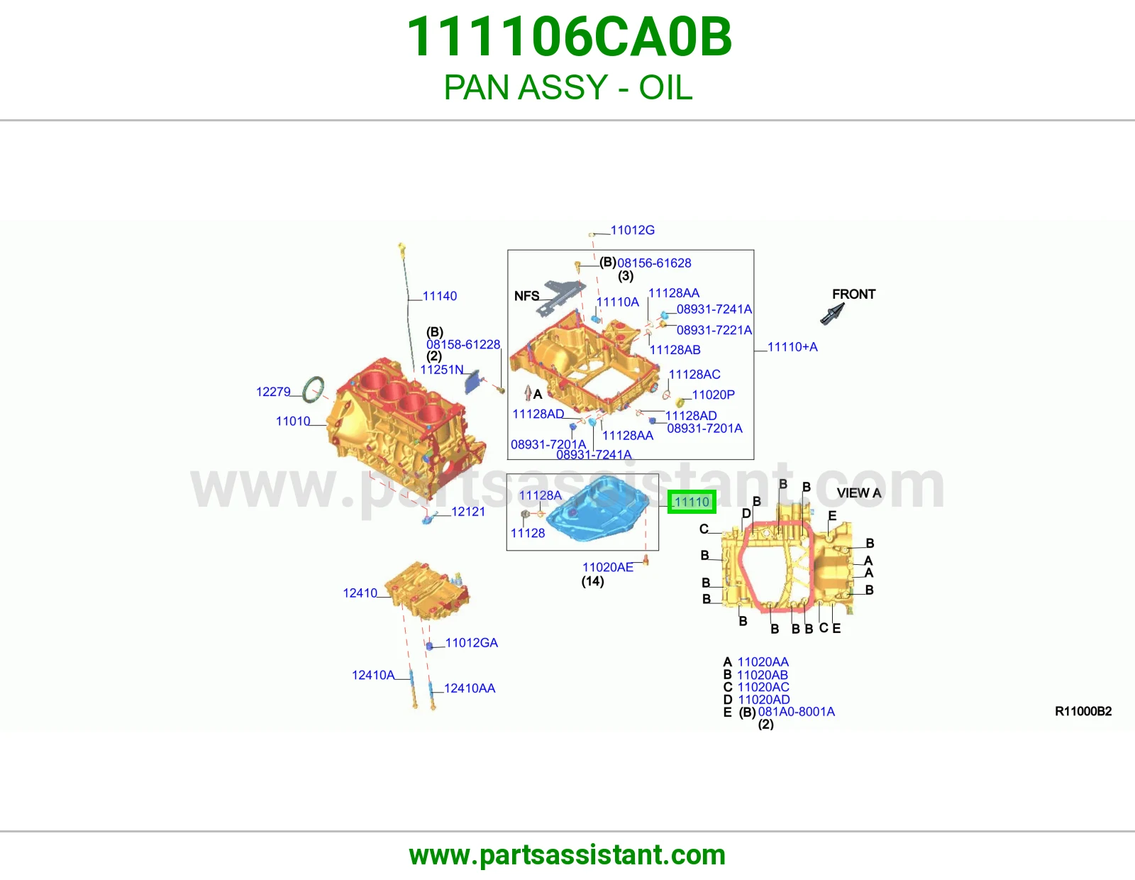 كرتير زيت مكينه تحت 111106CA0B
