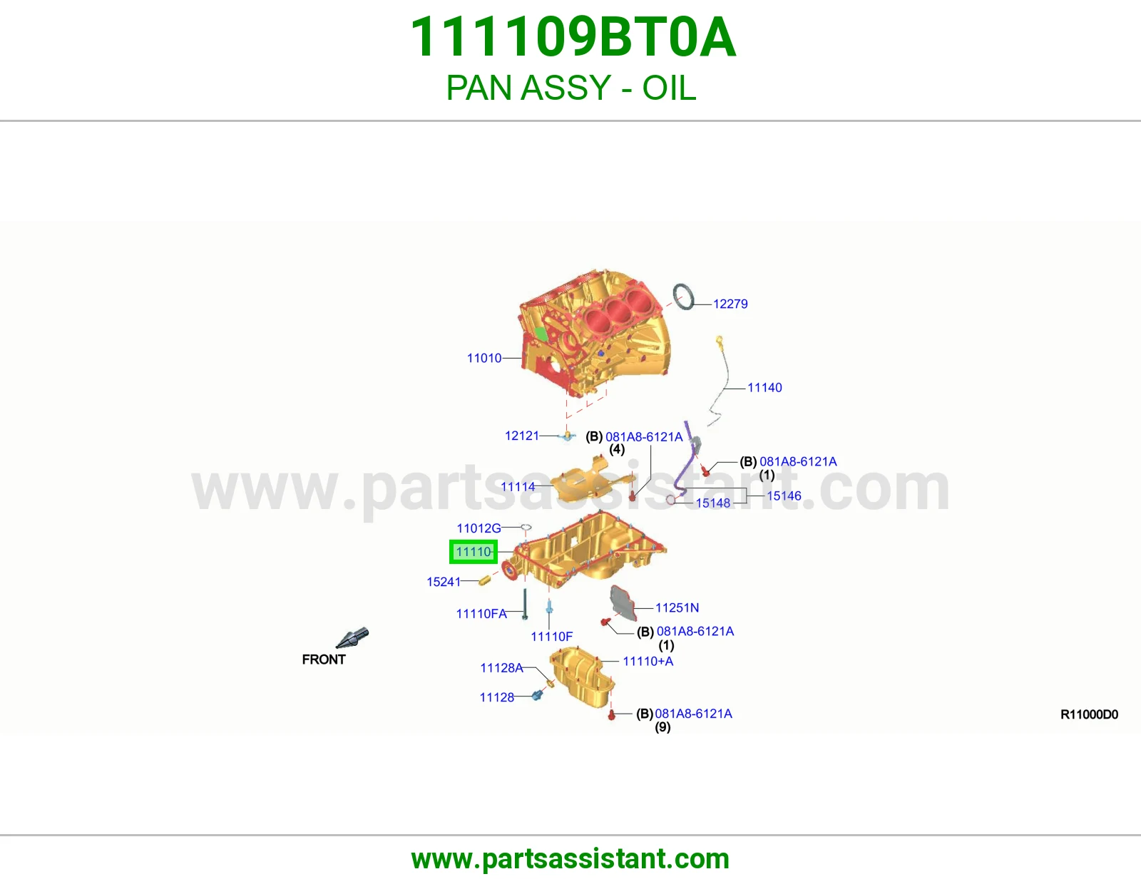 كرتير زيت مكينه تحت 111109BT0A