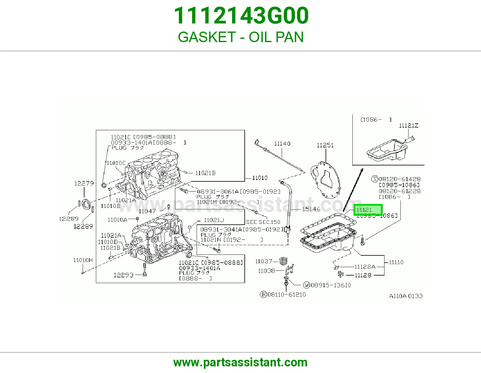 GASKET - OIL PAN 1112143G00