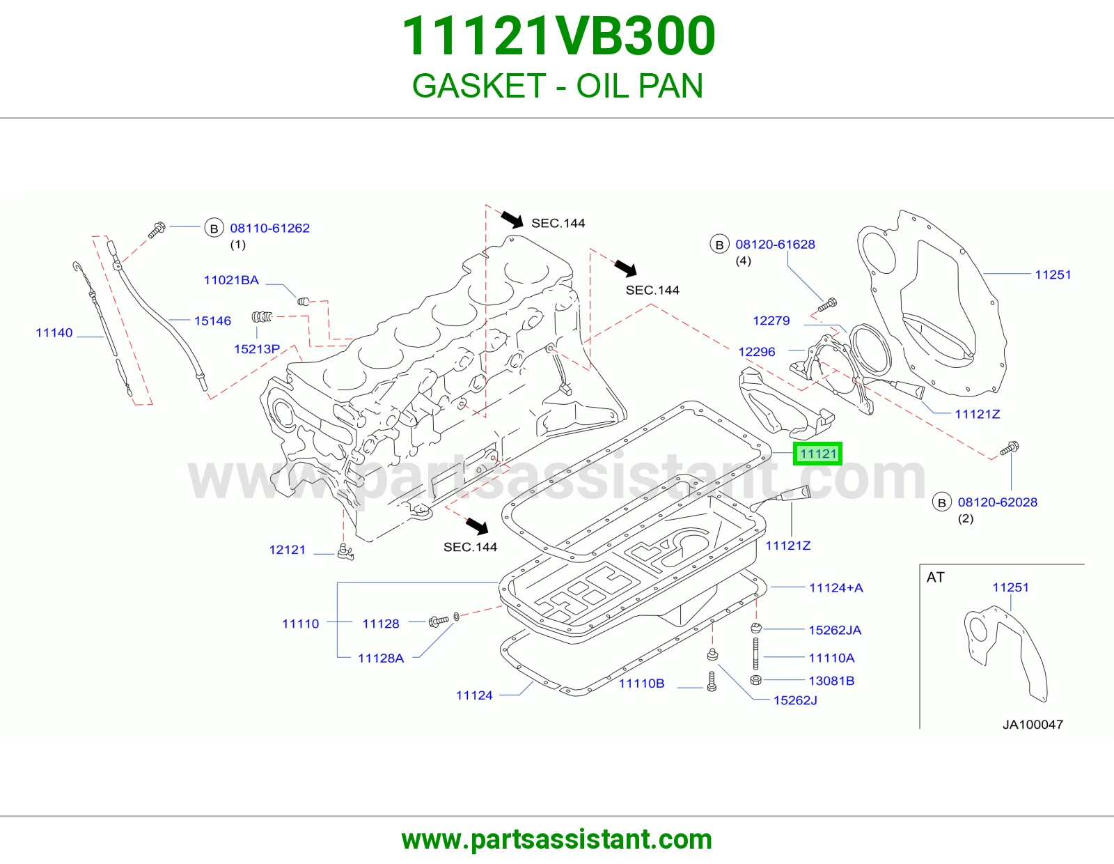 GASKET - OIL PAN 11121VB300