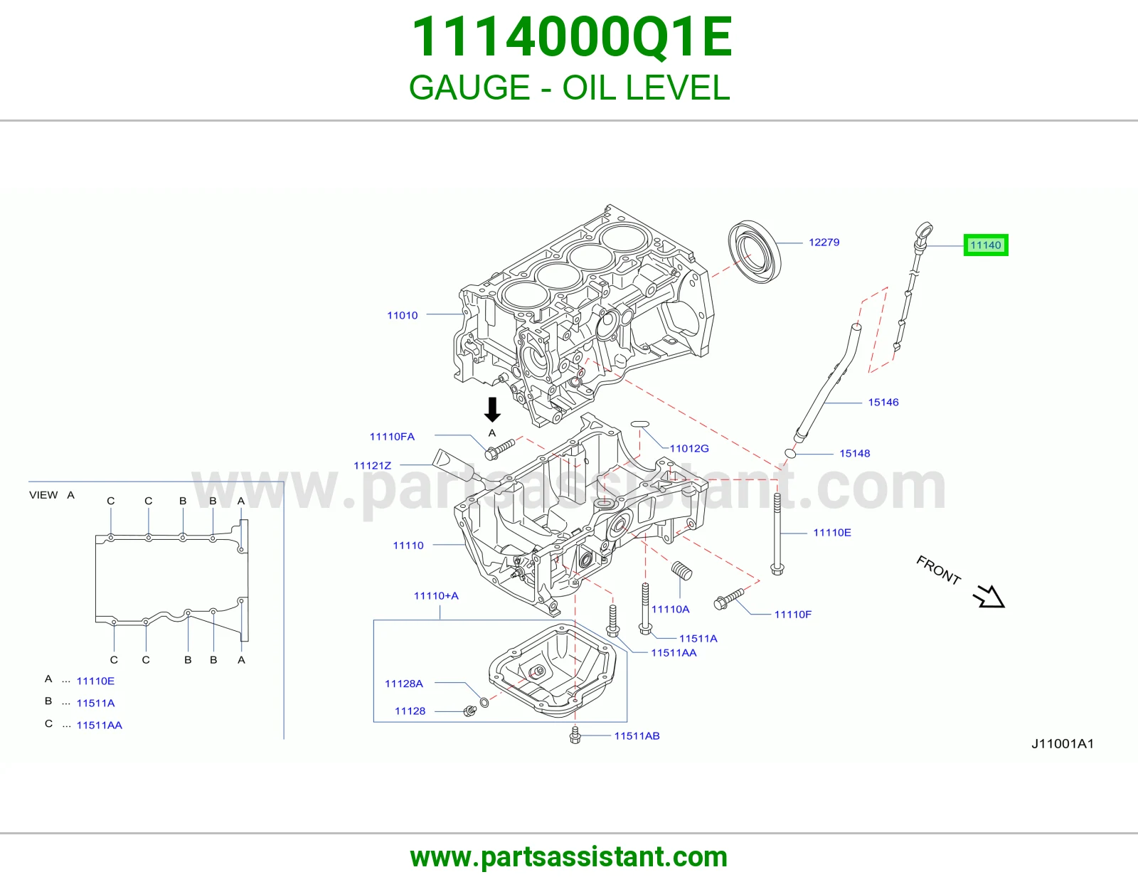 عيار زيت مكينه 1114000Q1E