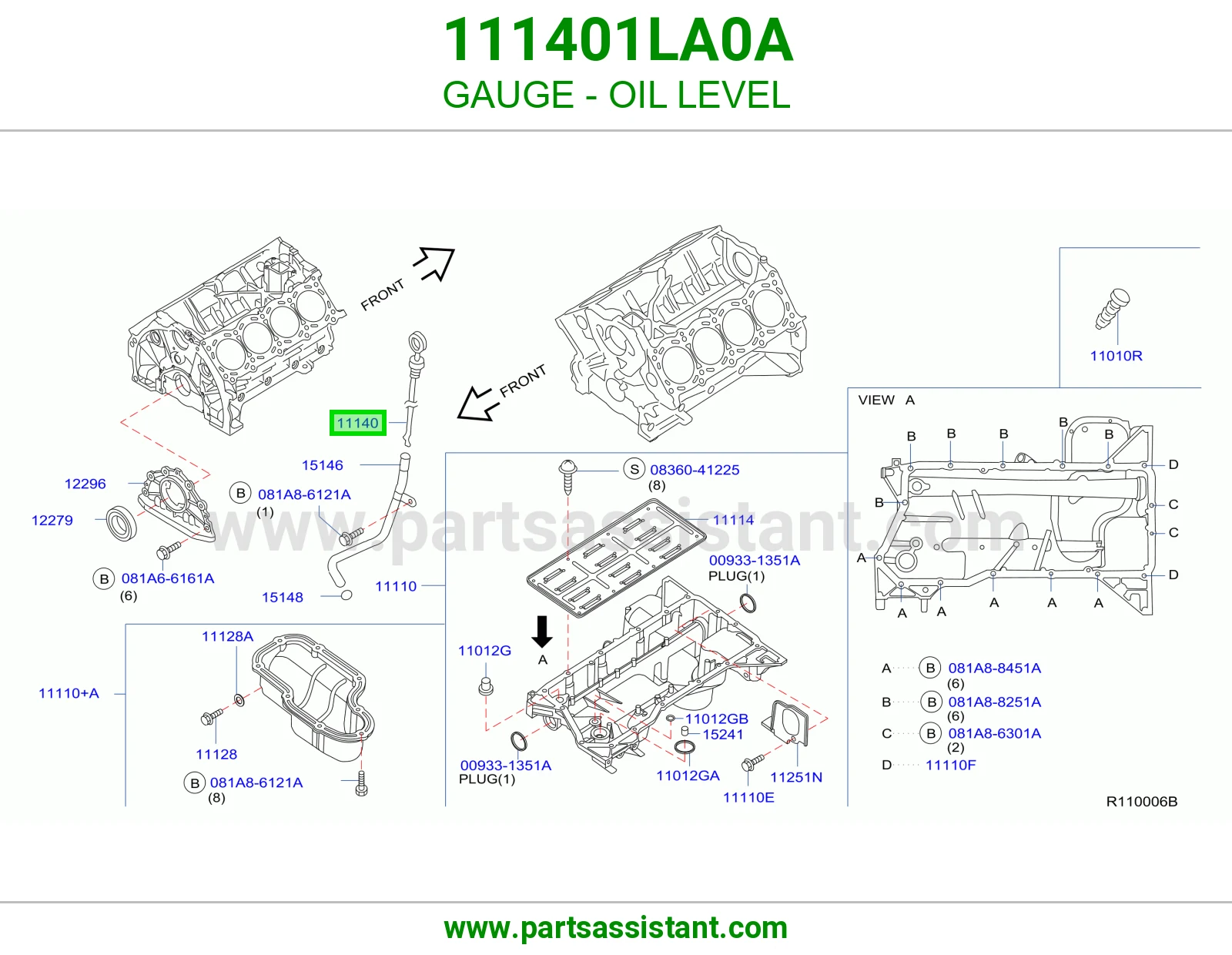 عيار زيت مكينه 111401LA0A