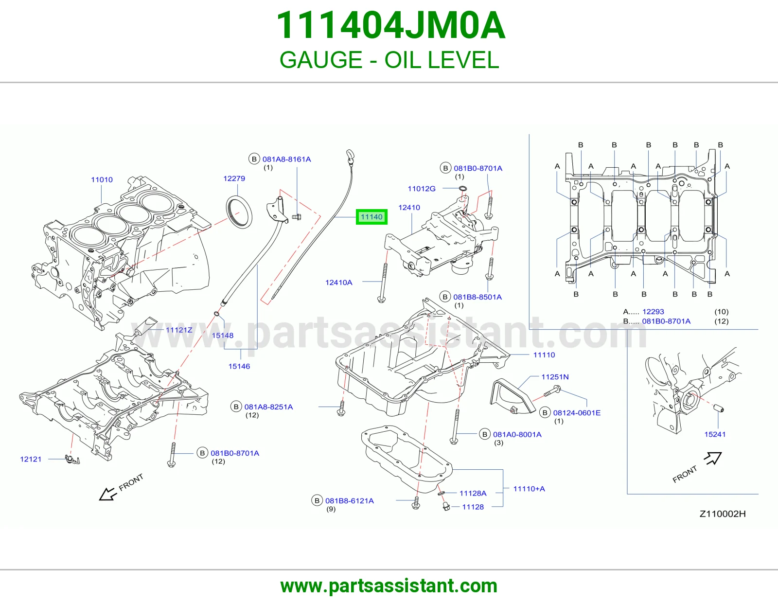 عيار زيت مكينه 111404JM0A
