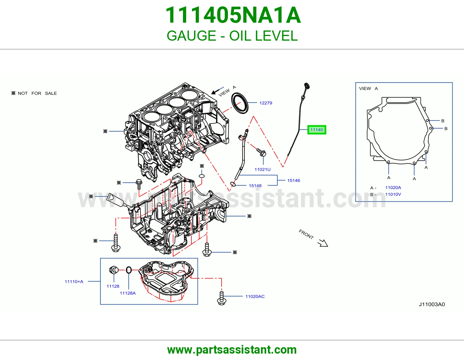 عيار زيت مكينه 111405NA1A