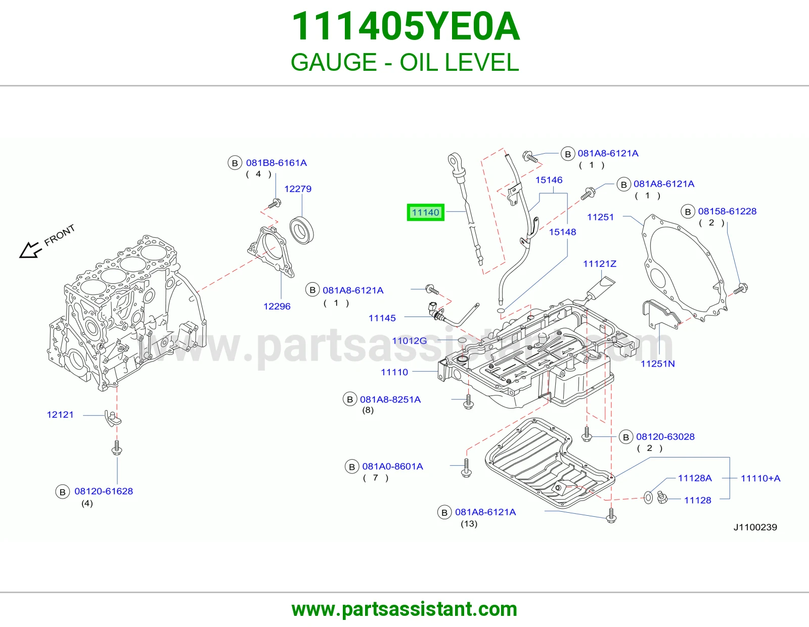عيار زيت مكينه 111405YE0A