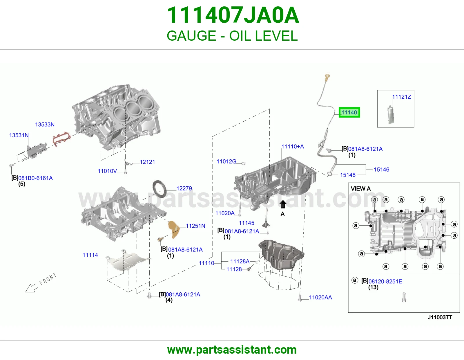 عيار زيت مكينه 111407JA0A