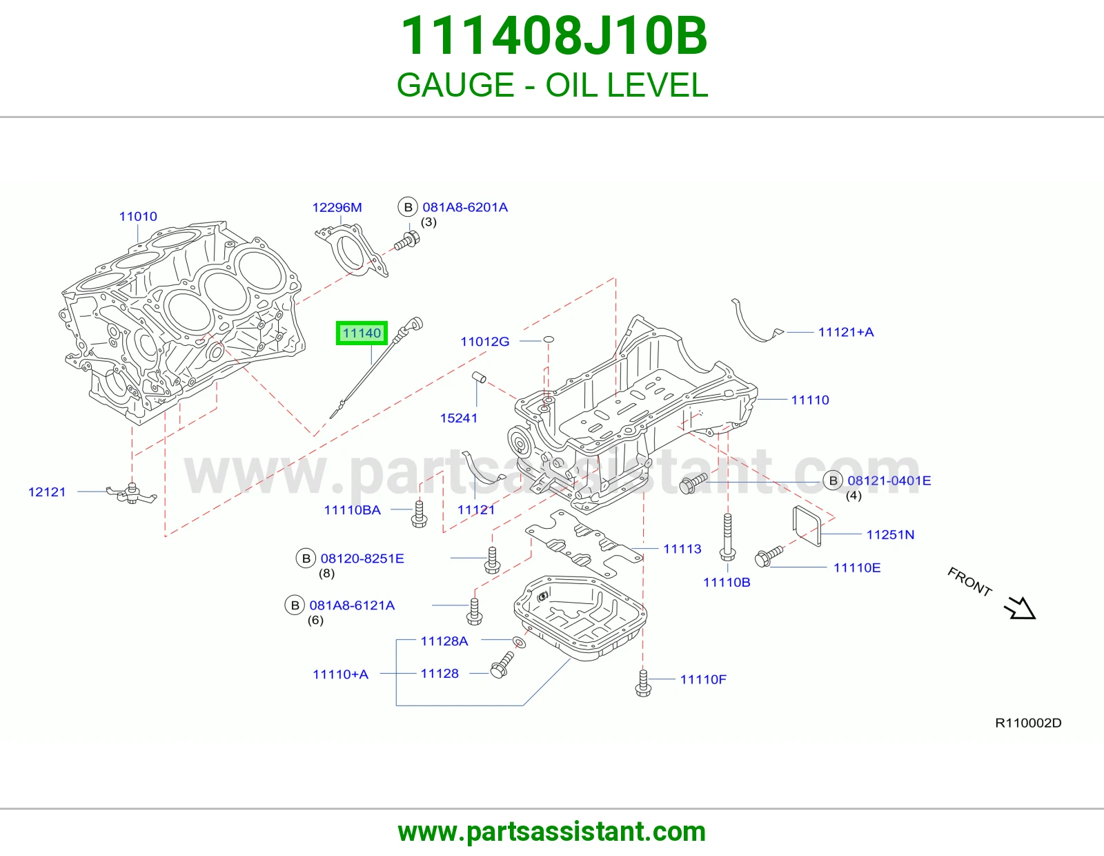 عيار زيت مكينه 111408J10B