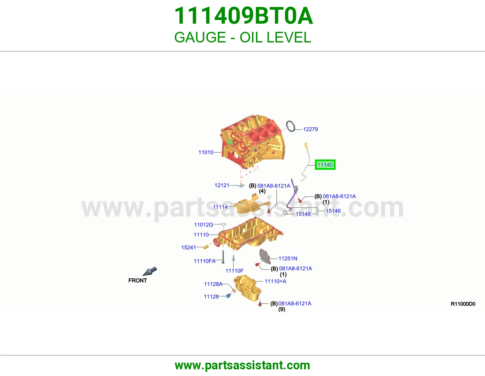عيار زيت مكينه 111409BT0A